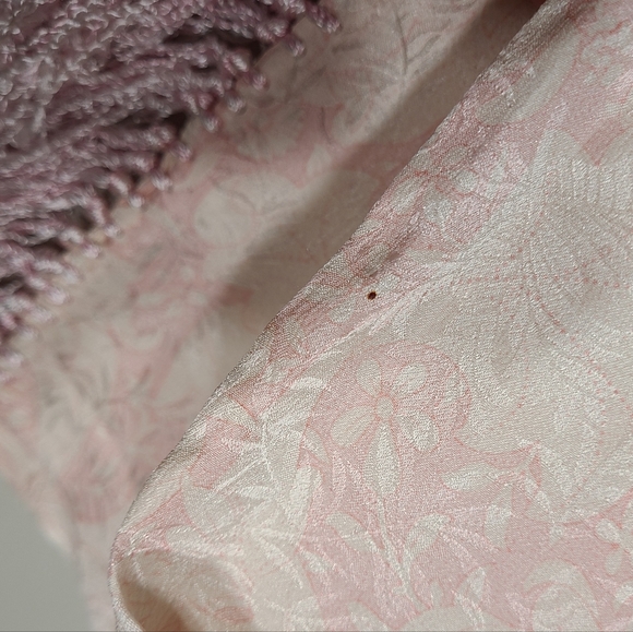 Ann Taylor Vintage Silk Scarf Pink Floral - Picture 11 of 11